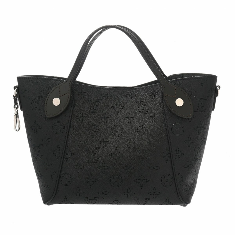 LOUIS VUITTON Monogram Hina Noir Black Brown Mahina Leather Handbag